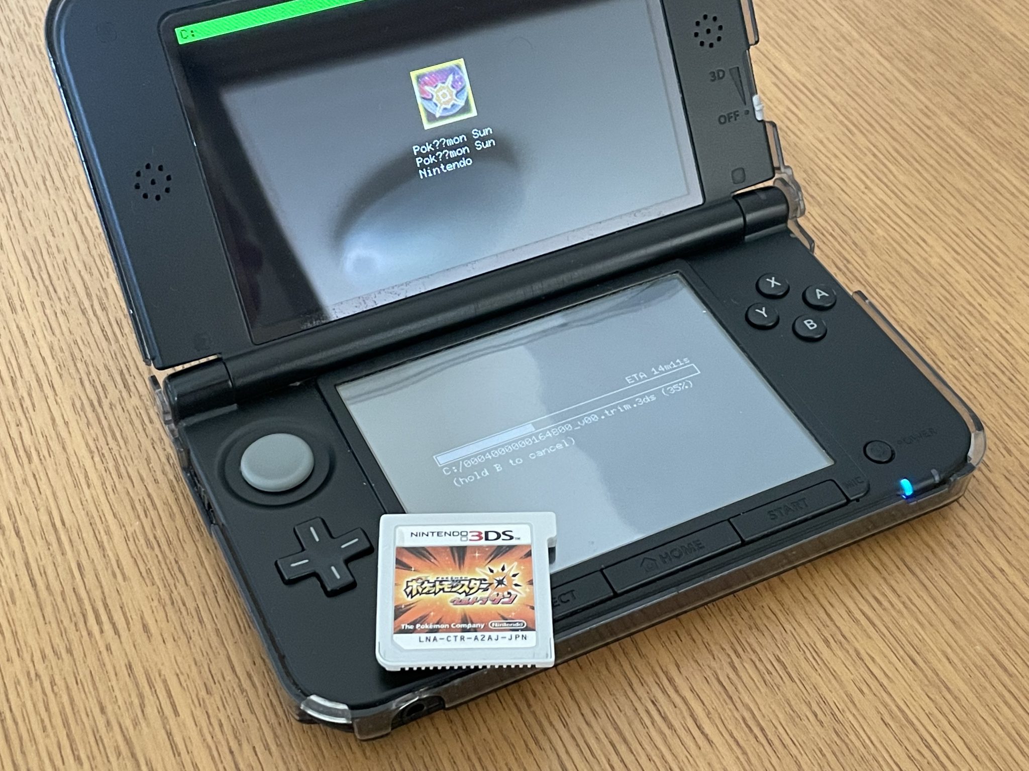 3DSLLにCFWをインストール。DSと3DSのゲームはやっぱり実機で New QuickcaMan